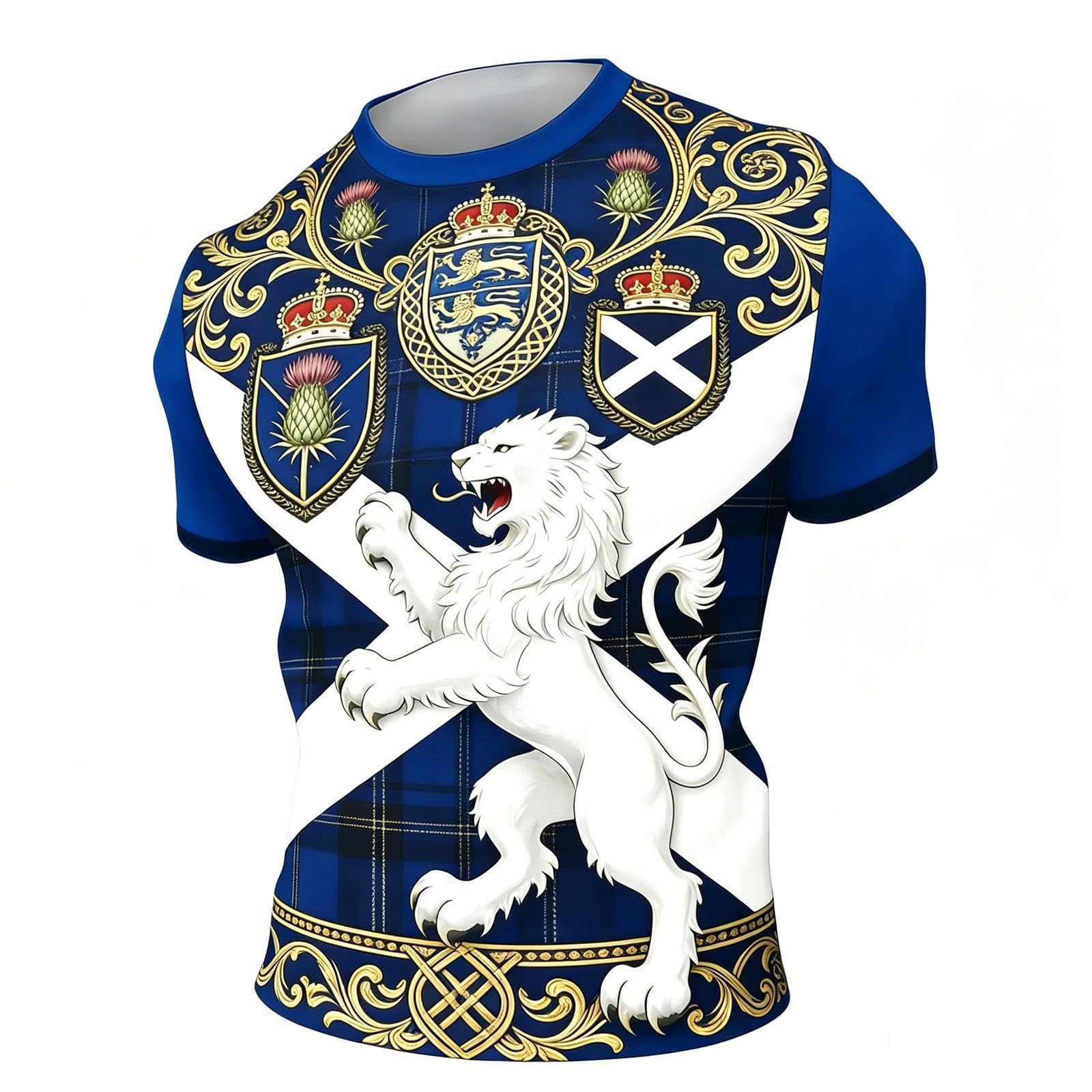 WDCHAOYUE Mens Scotland Flag Soccer T-Shirt Football 2026 World Cup Scotland Short Sleeve Crewneck Shirt for Football Fans Supporters