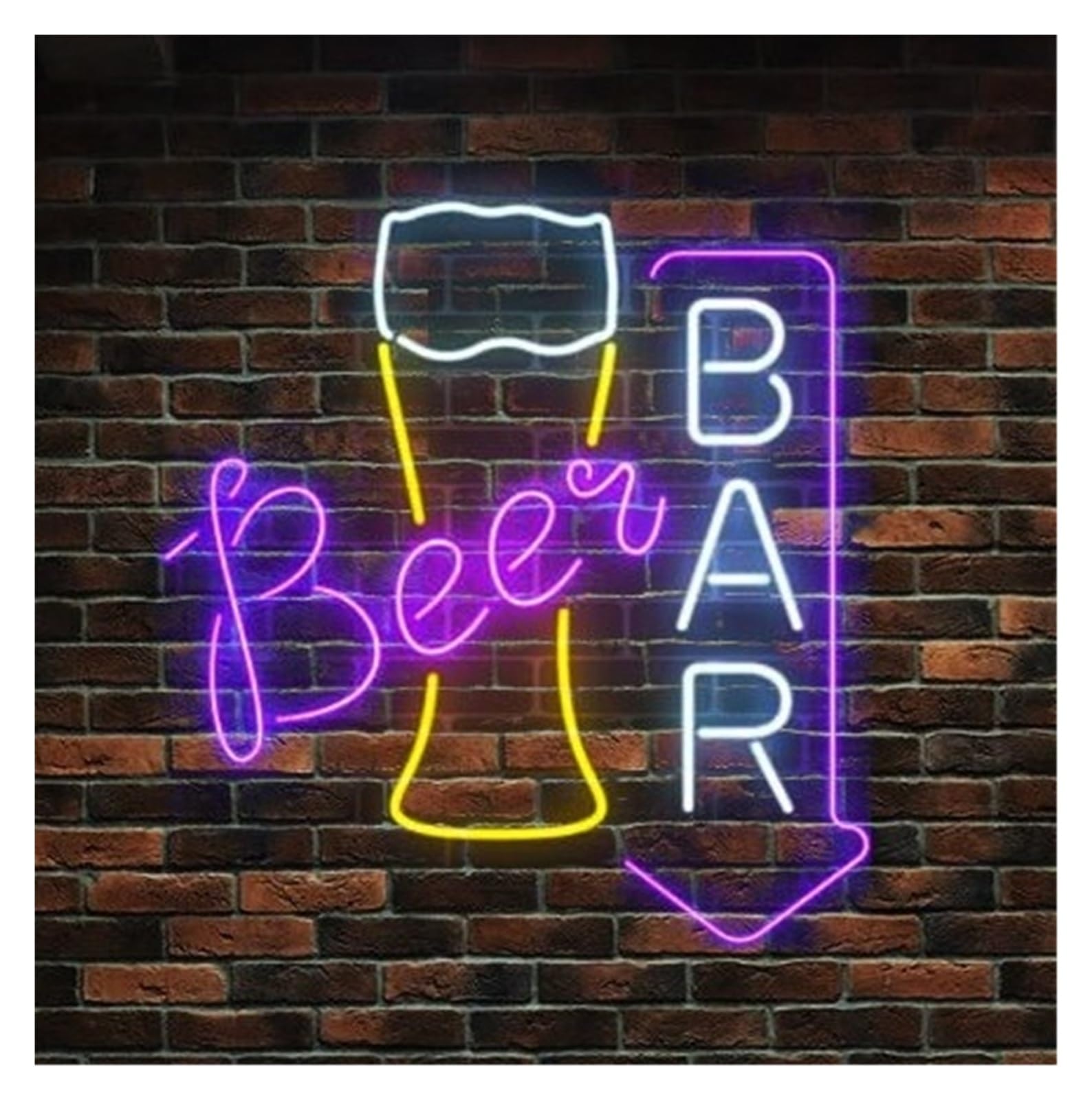 XENITE Luces Art Decoration Christmas Letrero De Neón LED 50 Cm Para Bar Cerveza, Ideal Para Pubs, Restaurantes, Bares, Discotecas, Decoración Del Hogar, Habitaciones 50cm