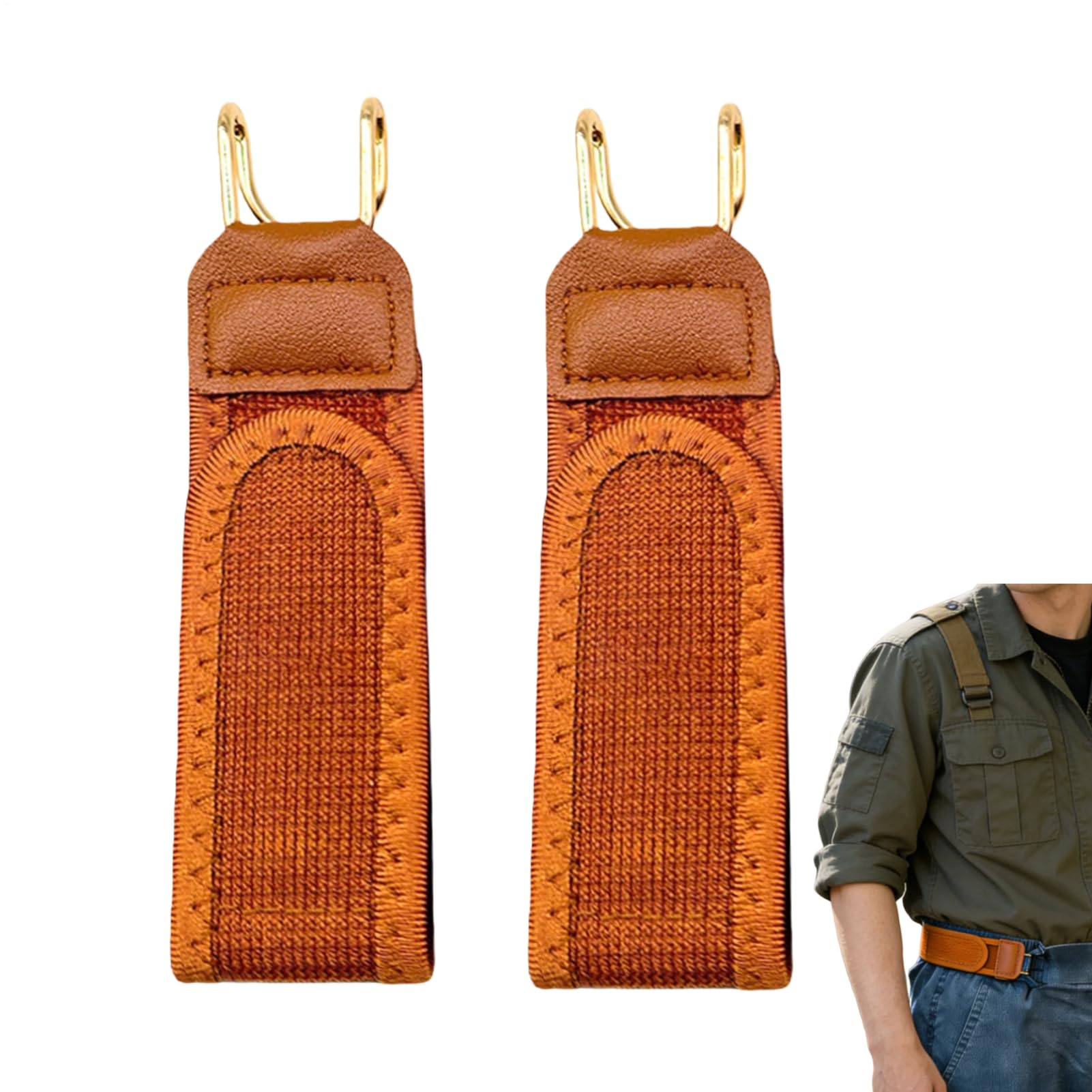 Schnallenloser Gürtel für Herren, 2 Stück, Metallhaken, elastischer Gürtel, unsichtbarer Stretchgürtel, Arbeitsgürtel für Männer und Frauen, Jeans, Arbeit, Freizeit, Business, Zuhause, Reisen, Pendeln