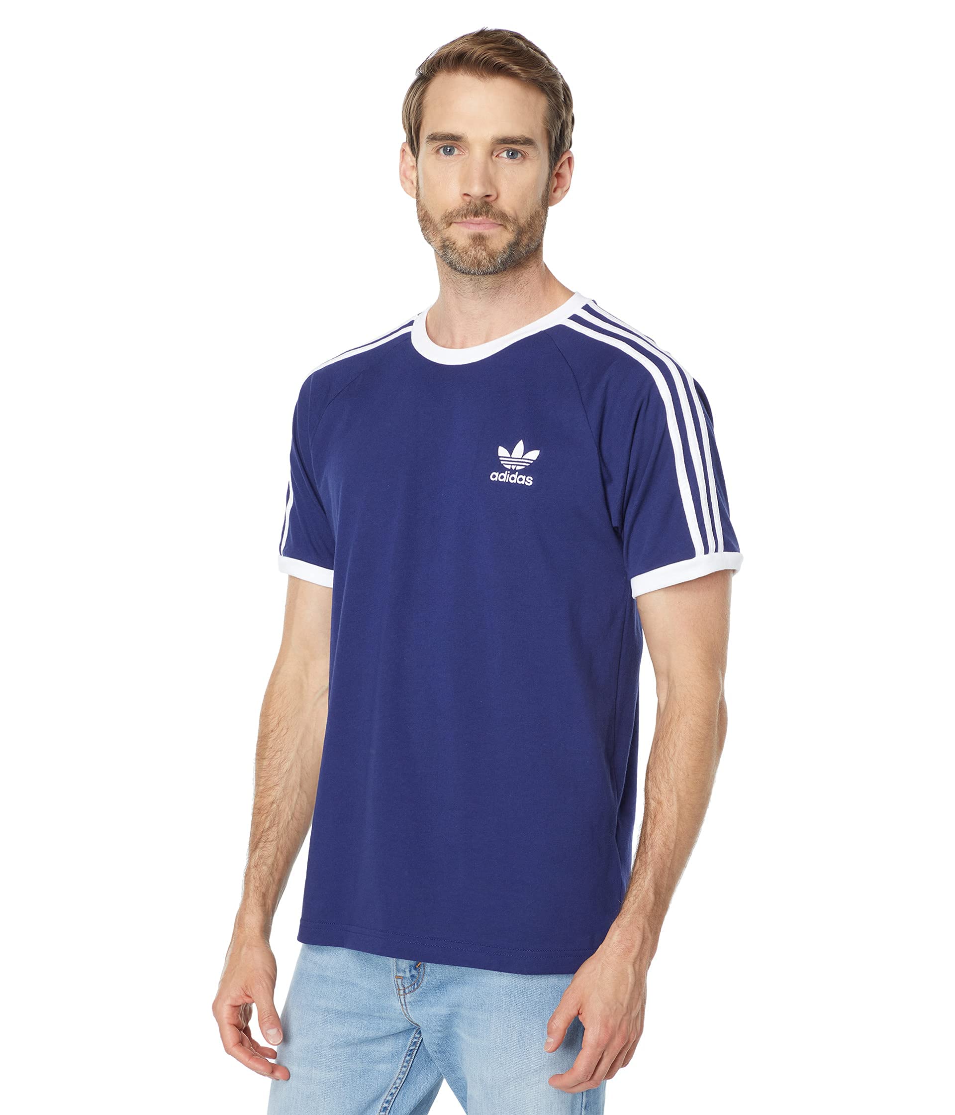 adidas Originals Men's Adicolor Classics 3-Stripes Tee, Night Sky, XX-Large