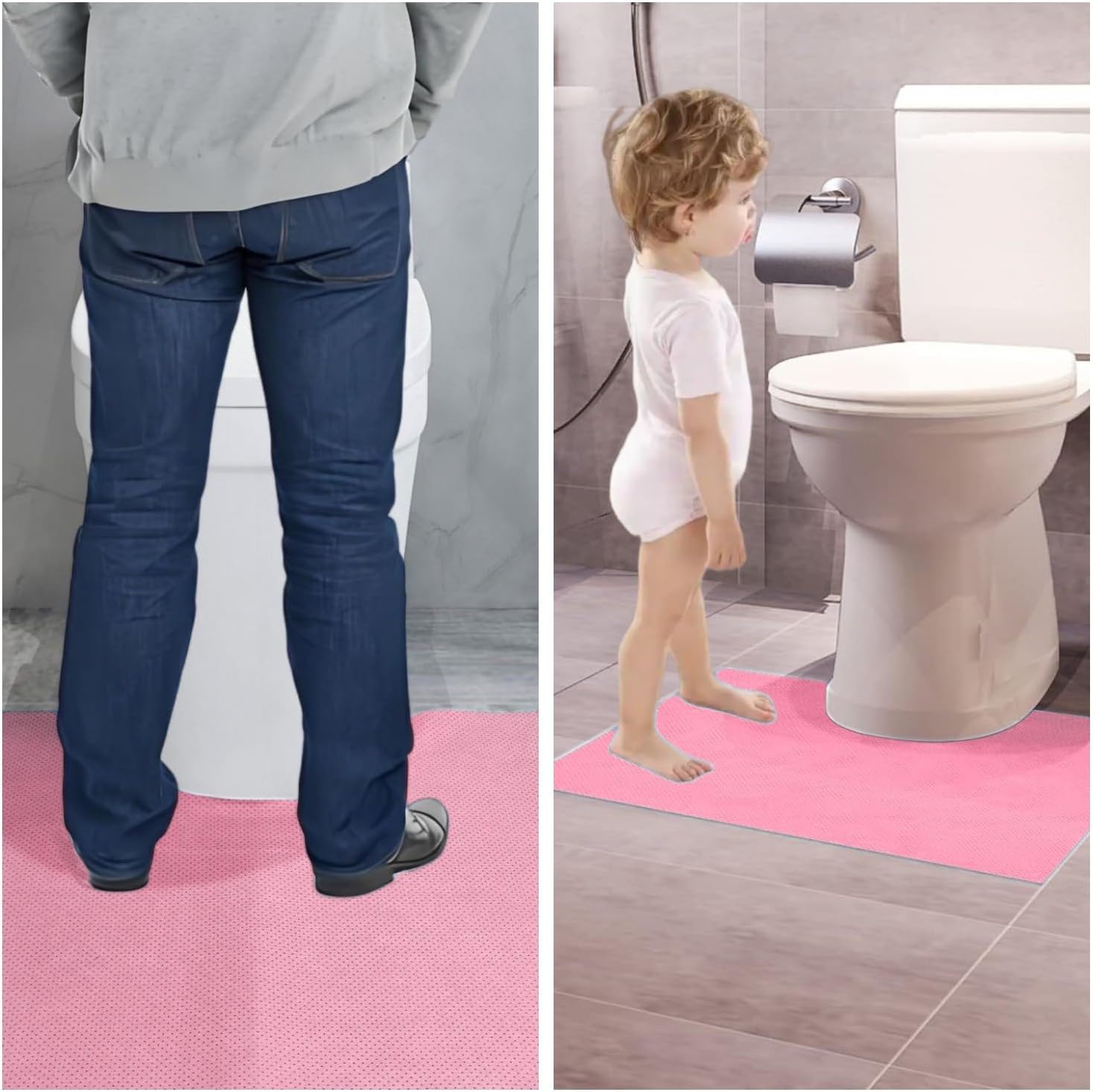 Upgraded 20 Pack Disposable Toilet Mats for Clean&Hygienic Bathroom,Super Absorbent Toilet Floor Protector,U-Shaped Commodes,Potty Training for Children,Adults,Alzheimer's Patients