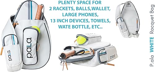 Miniatura 16 de P.ala Padel and Pickleball Bag for Men and Women Tennis Padel Sling Bag Backpack - Great for Padel, Tennis, Racquet ball, Squash & Pickeball with