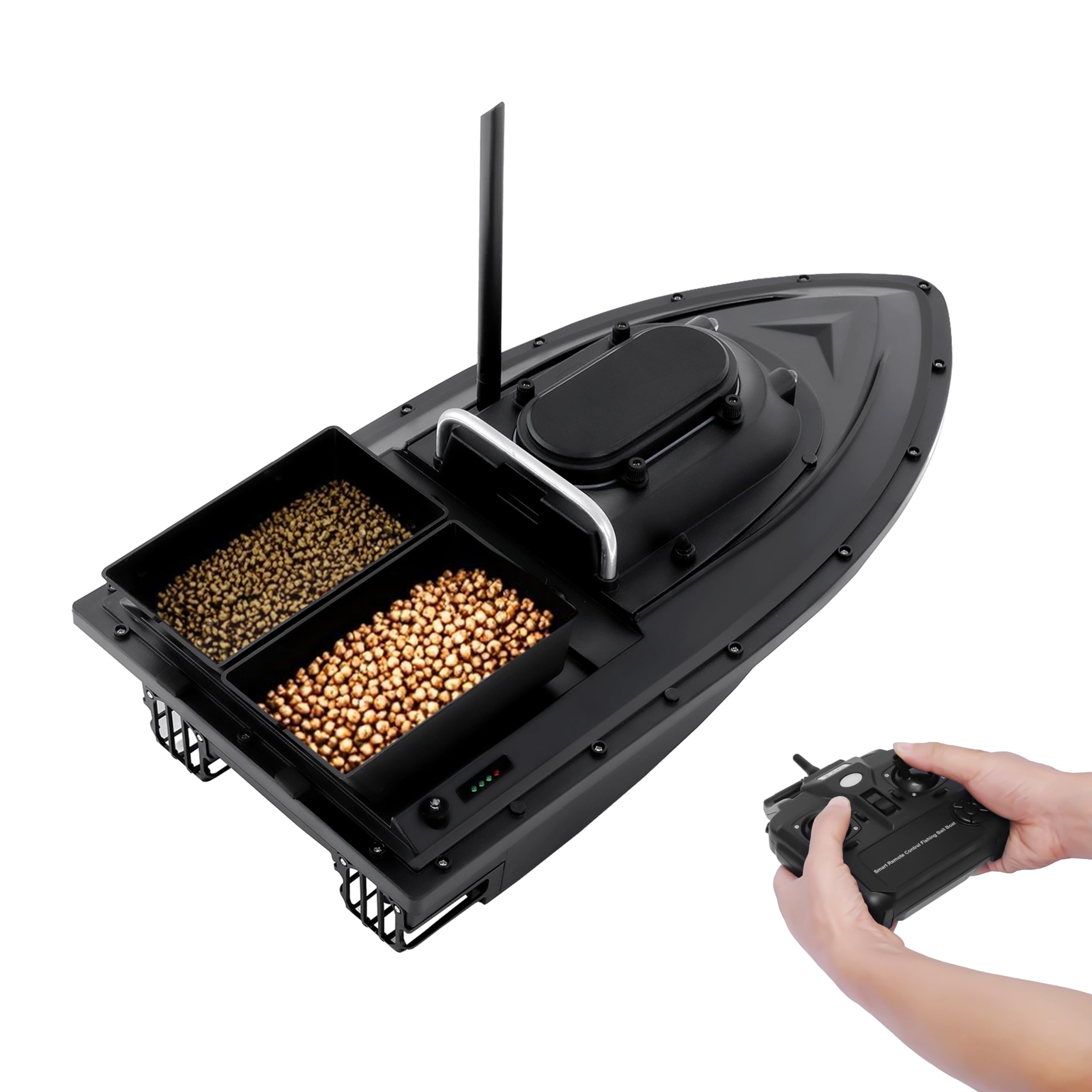 Barco de cebo con mando a distancia, GPS, 2 kg, carga para ríos