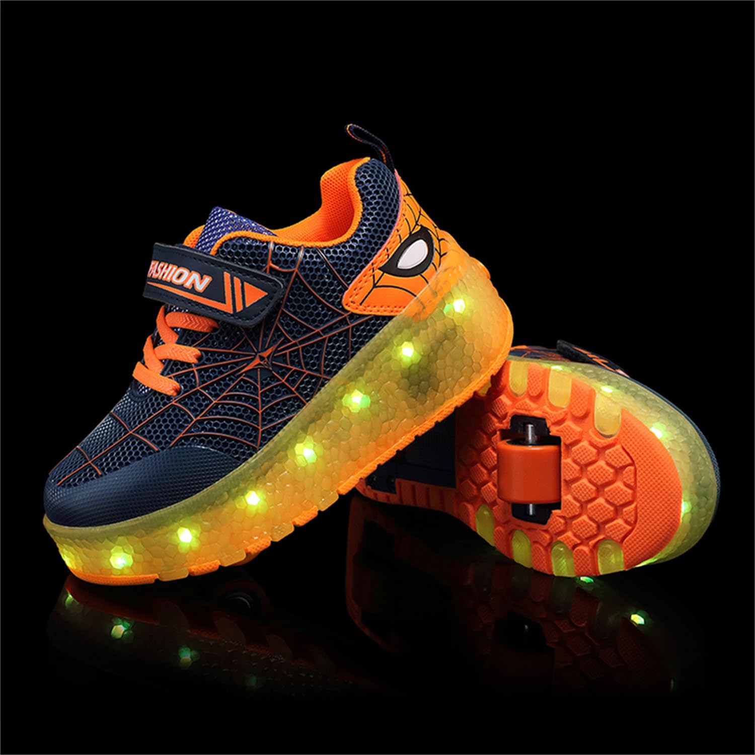 Ragazzi e Ragazze Scarpe da LED Luce con Doppia Ruota USB Ricaricabile Skateboard Outdoor Multisport Ginnastica Running Sneaker