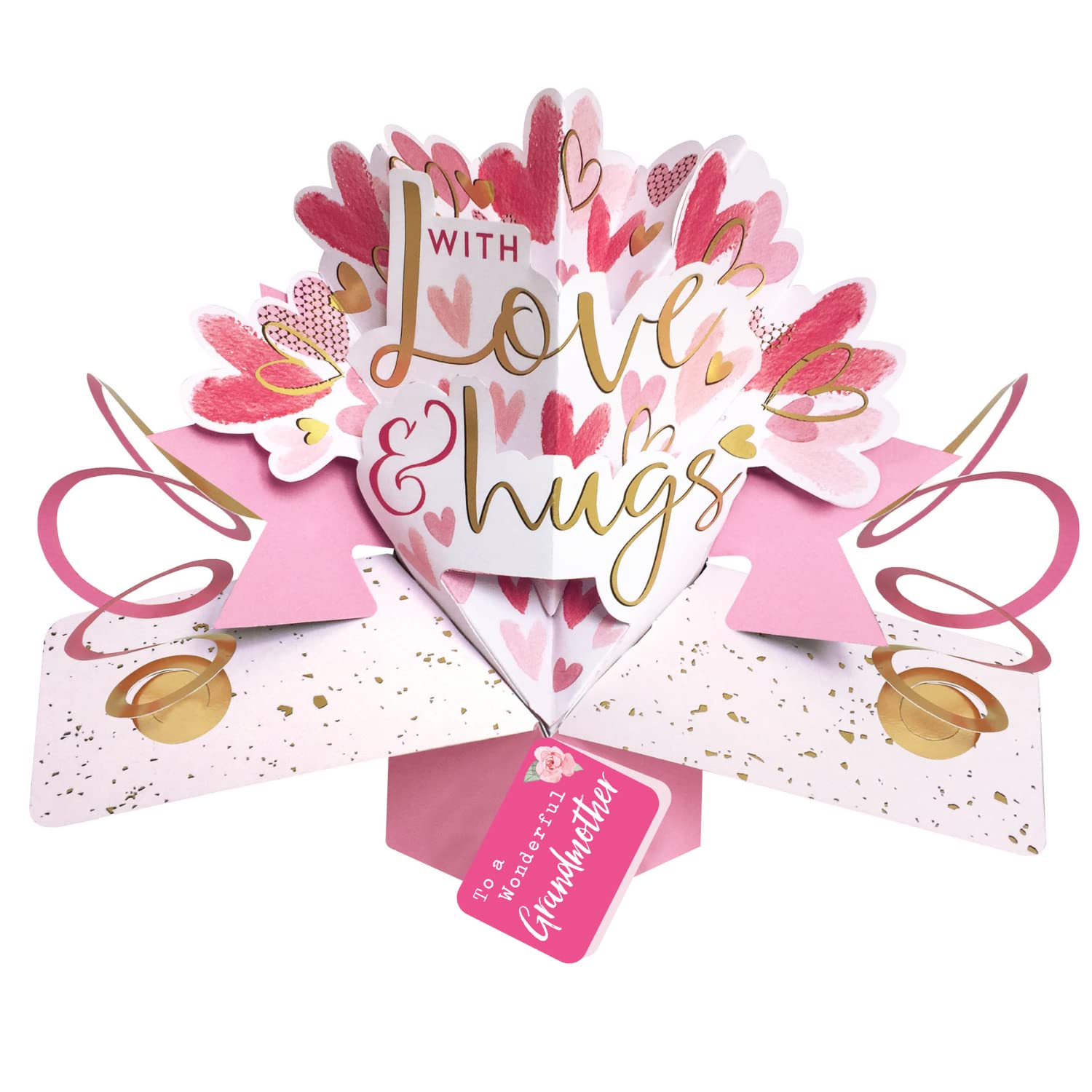 To Grandmother With Love & Hugs Pop Up Card Mother's Day, Birthday, Any Occasion POP026M07 — image 1