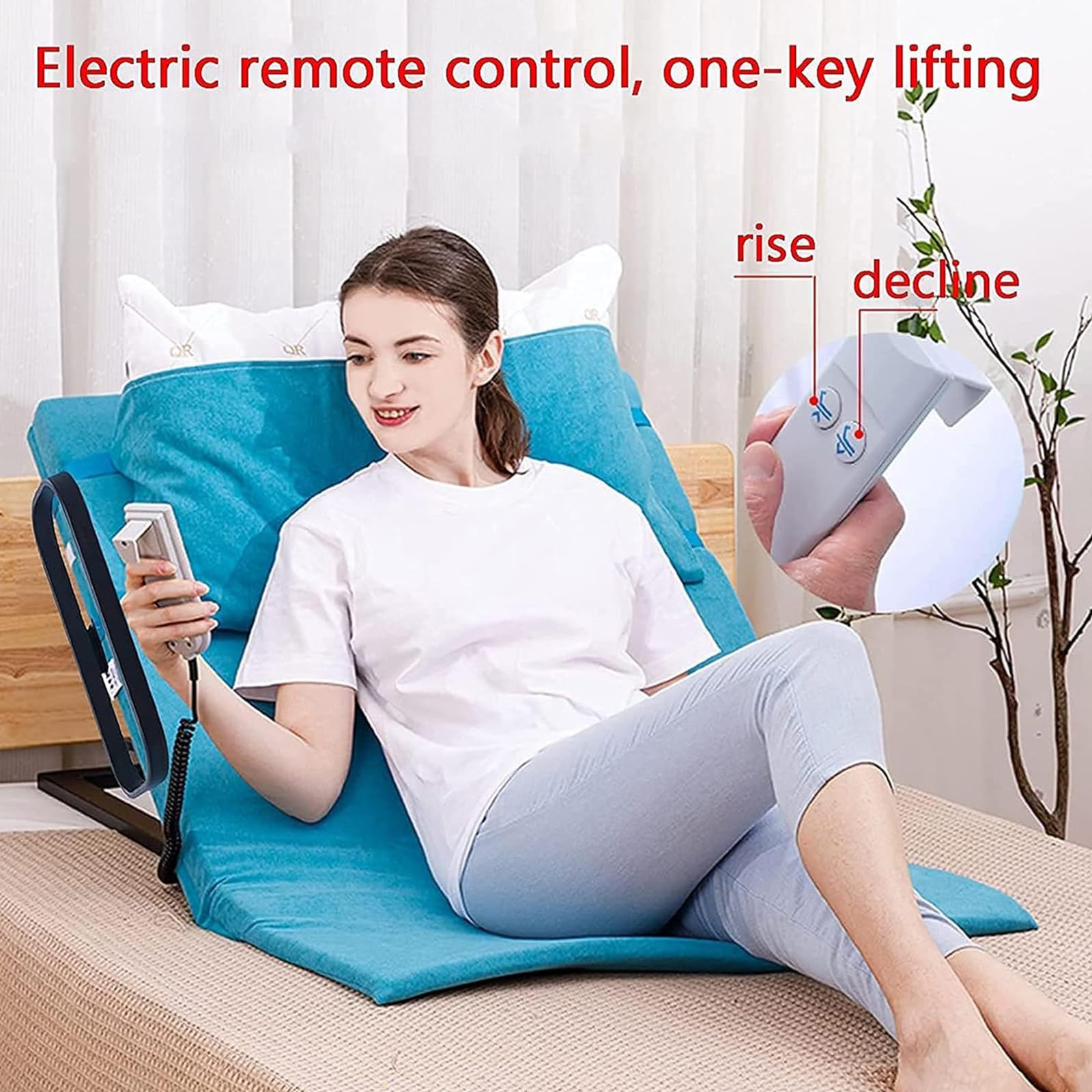 Regulowane elektryczne oparcie łóżka podnoszącego dla osób starszych, przenośne podparcie dla szyi, głowy i odcinka lędźwiowego