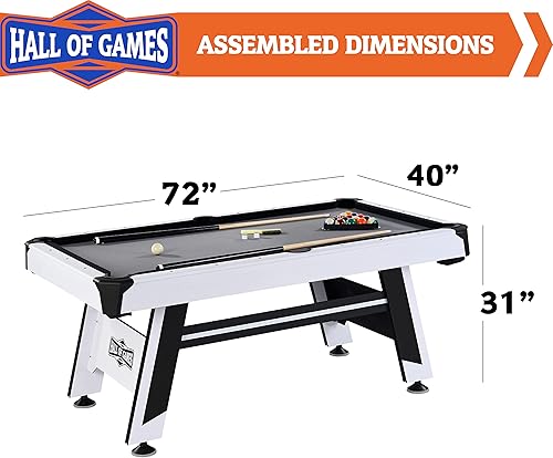 Miniatura 2 de Hall of Games Billiard Tables Multiple Styles, Pool Tables with Preassembled Playfields and Complete Billiard Accessory Sets, Perfect for Family