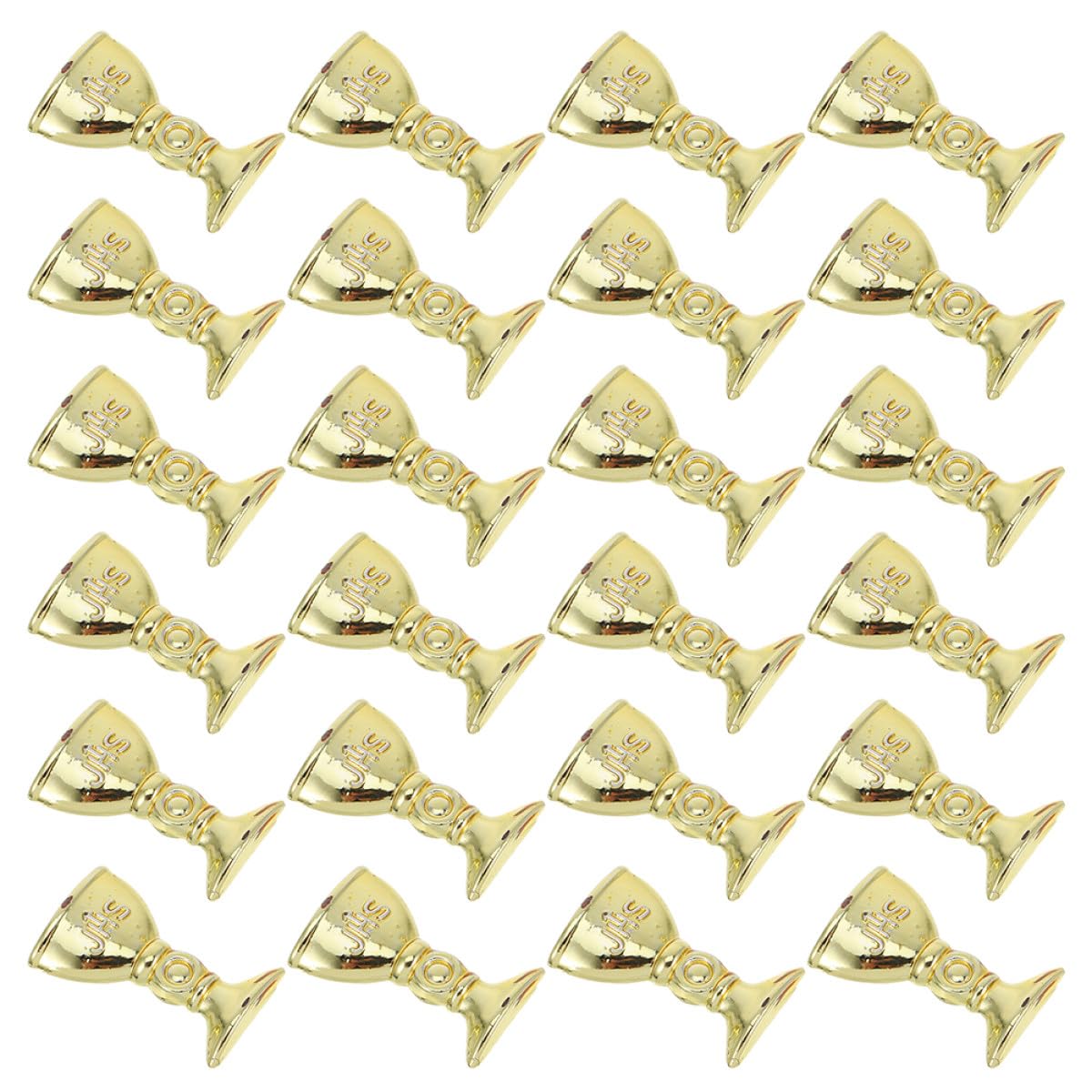 Copas de plástico doradas de diseño elegante y ligero ideales para banquetes de Navidad