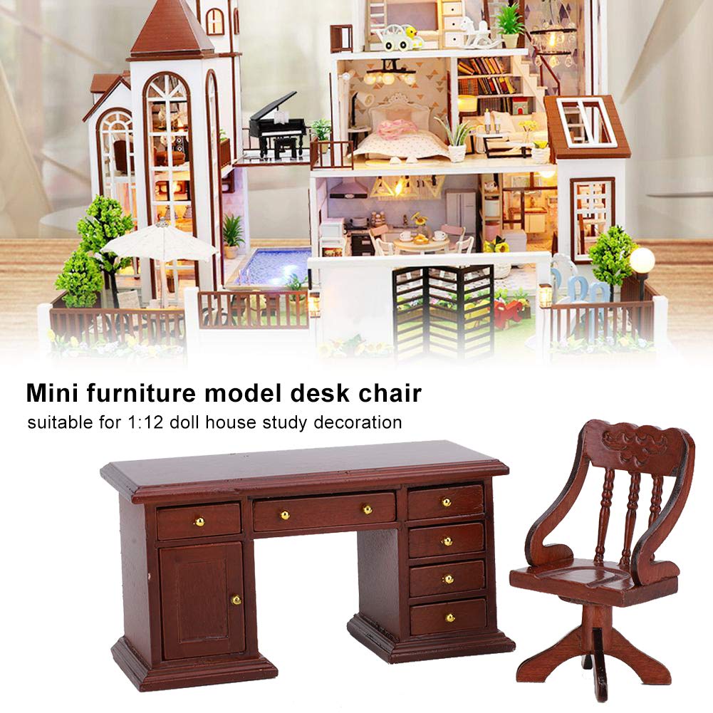 5pcs Mini Meubles en Bois de Maison de Poupée 1:12 Ensemble Table et Chaises de Simulation pour 3 Ans + - Jeux - Jouets 5pcs Mini Meubles en Bois de Maison de Poupée 1:12 Ensemble Table et Chaises de Simulation pour 3 Ans + - Jeux - Jouets