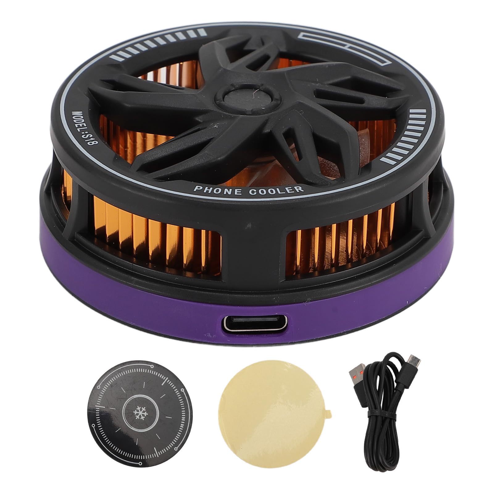 Tonysa Raffreddatore per Telefono, Ventola di Raffreddamento per Radiatore per Telefono Cellulare Ad Adsorbimento Magnetico da 15 W Ad Alta Efficienza Energetica per Smartphone e (BLACK)