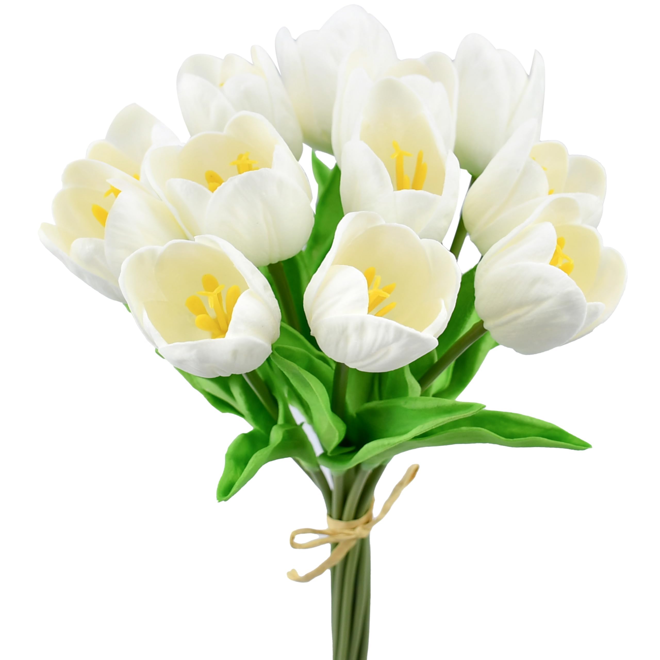 Mandy's 12pcs Artificial White Open Tulips