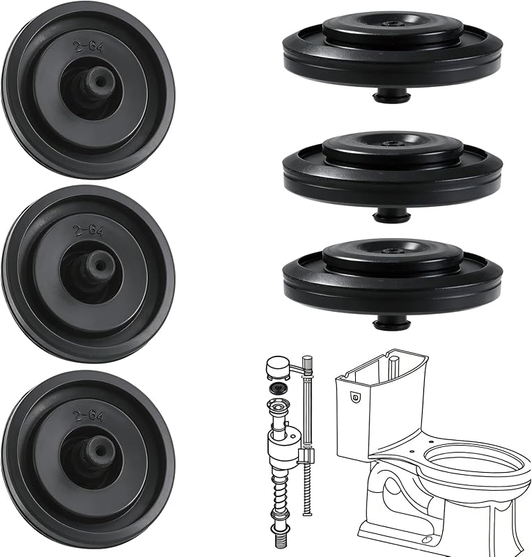 6 PCS Toilet Fill Valve Seal Replacement Part Fits for Kohler 83143 - Compatible with Fluidmaster 200/242/400/747 Models - Durable Rubber Diaphragm Assembly for DIY Leak Prevention & Tank Repair