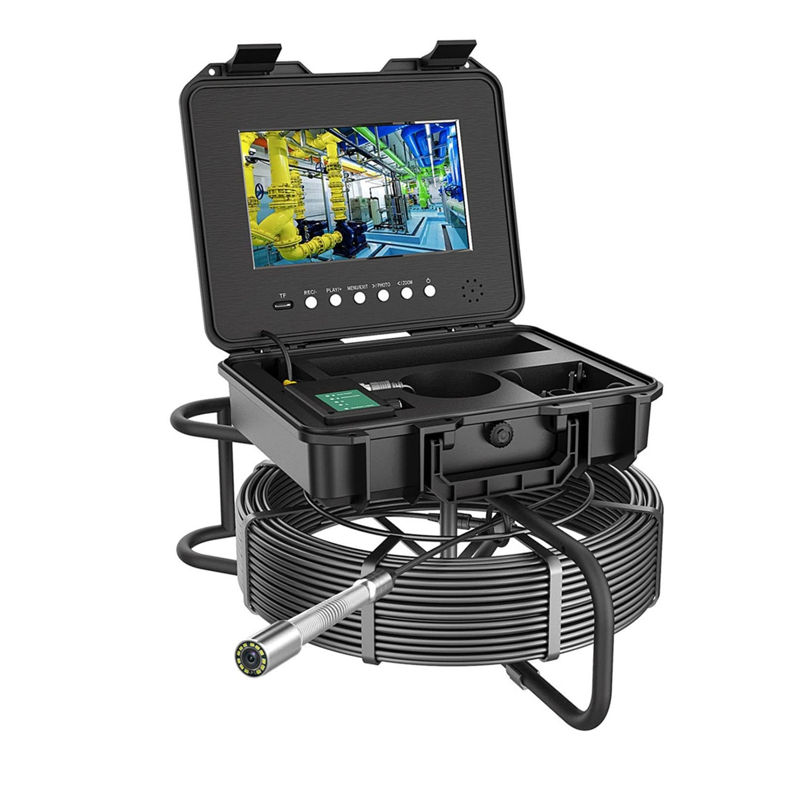 Kamera Inspekcyjna Z Ekranem IPS O Przekątnej 10,1 Cala Kamera Kanalizacyjna Z Funkcją Nagrywania DVR Kamera Endoskopowa AHD 1080P Do Inspekcji Zewnętrznych (Size : 20cm)