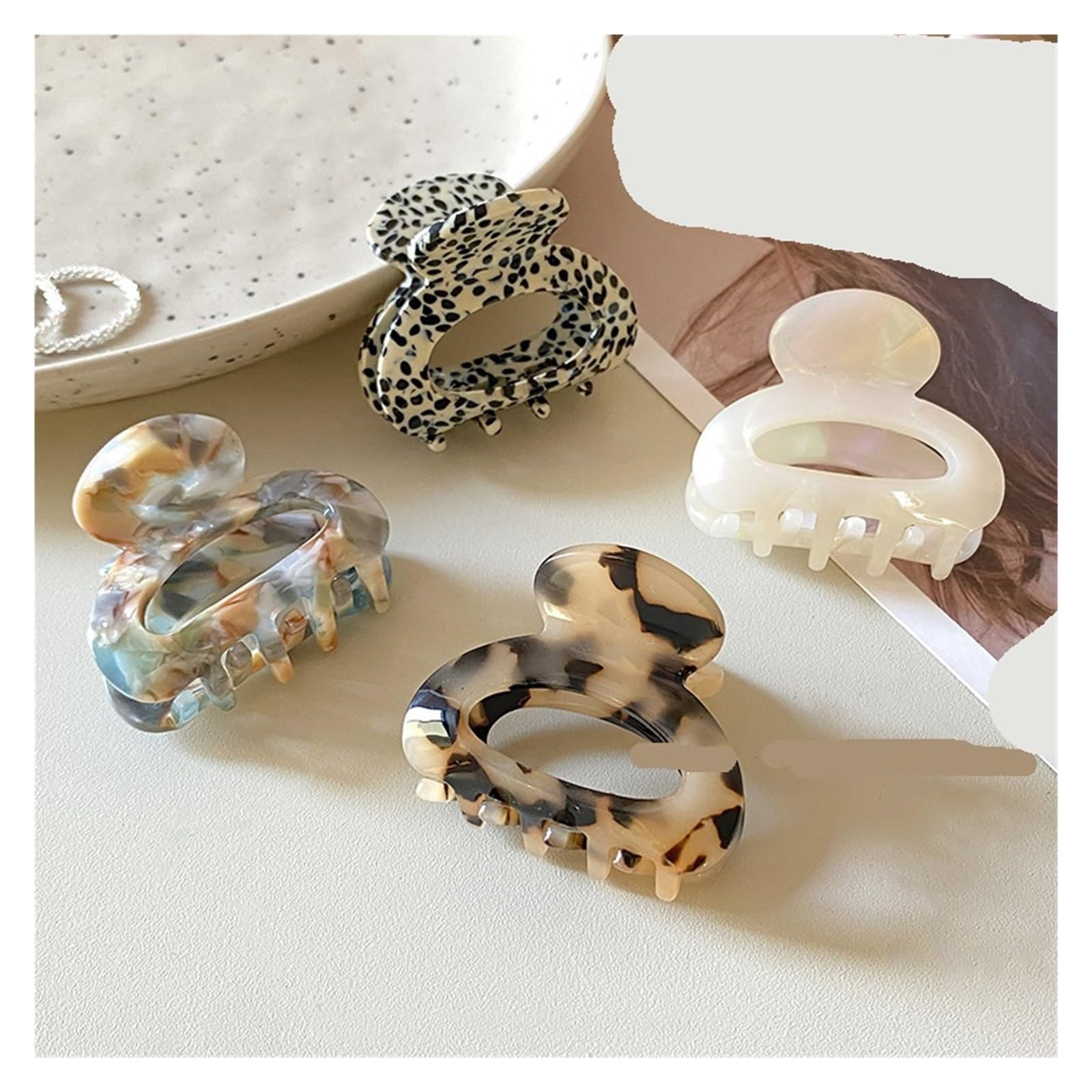 Compatible con mujeres, pinzas for el pelo, pequeñas, huecas, accesorios for niñas, pinza for, 2 uds(B)