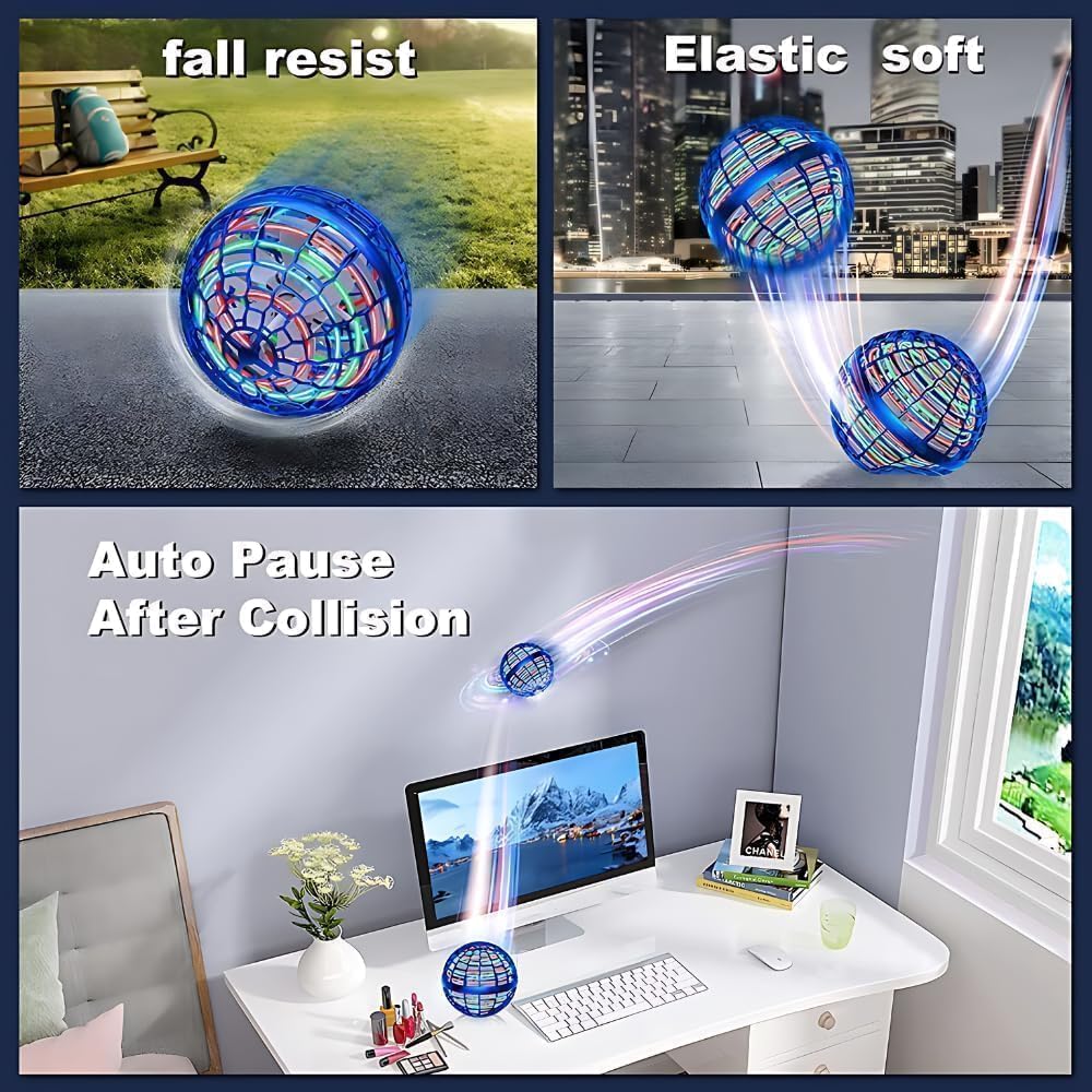 Magic Flying Orb Ball Toy | 360° Rotating Hand-Controlled Boomerang Spinner | USB Rechargeable RGB LED Hover Ball for Kids & Adults | Safe, Lightweight & Fun Gift (Multi-Color) — Amazon image 5