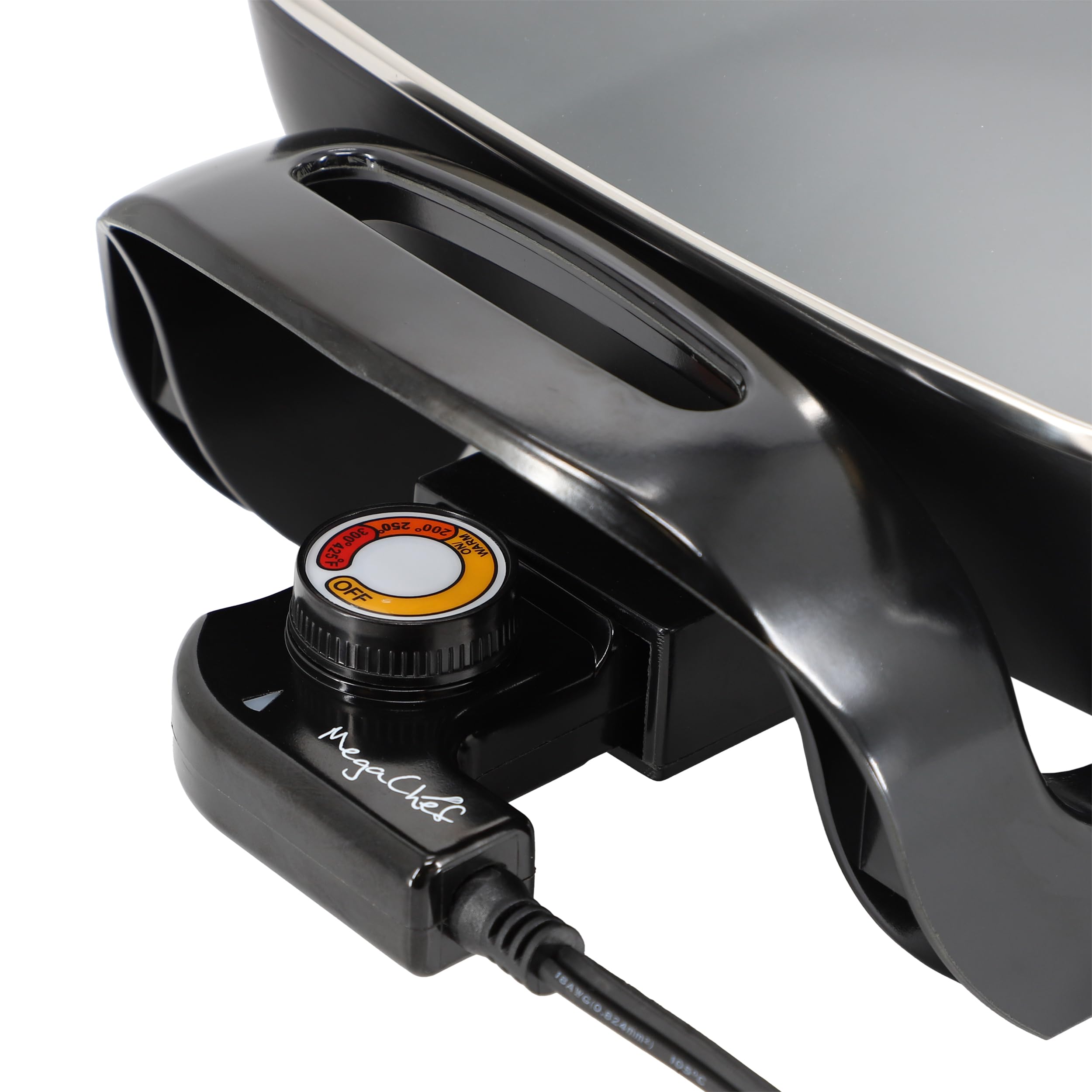 Sartén eléctrica con tapa de vidrio templado, revestimiento antiadherente y control de temperatura ajustable, versátil electrodoméstico de cocina pequeño (sartén de 11.81 pulgadas) 5