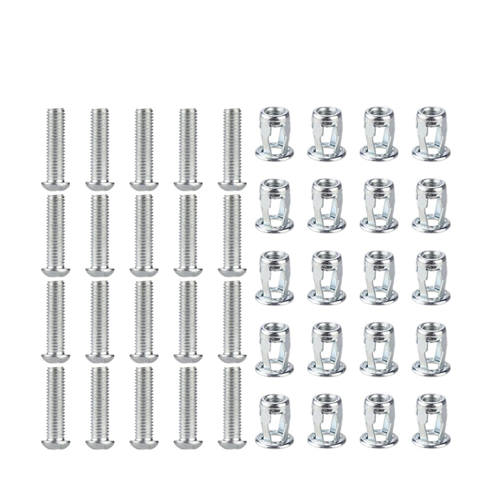 Spreizmutter Schraube, 20pcs M4 M5 M6 M8 Petal Rivets Nut Car License Screw Jack Nuts Set for Hollow Wall Iron Skin Petal Nut(20pcs M4 set)
