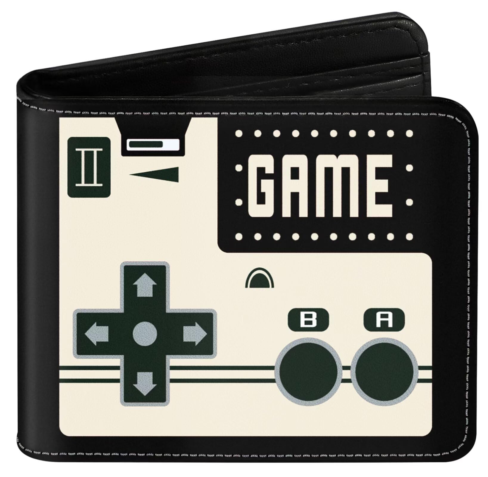EXXBYELI Boys Wallet Gamepad Leather Wallets Credit Id Card Cash Holder Black Rfid Blocking Zipper Cute Cool Funny Aesthetic Wallets With Coin Pocket Id Window Teen Wallets for Boys Teenager Wallet