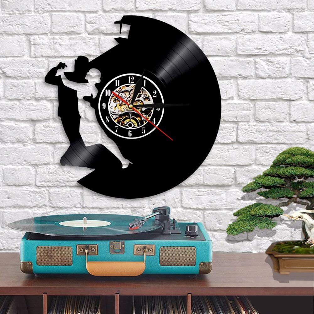 30cm Waltz Dance Orologio da parete in vinile Dancing Art Decorazione da parete Musica LP Record Time Clock Orologio fatto a mano Orologio da parete Regalo creativo Ballerino Regali per la festa del
