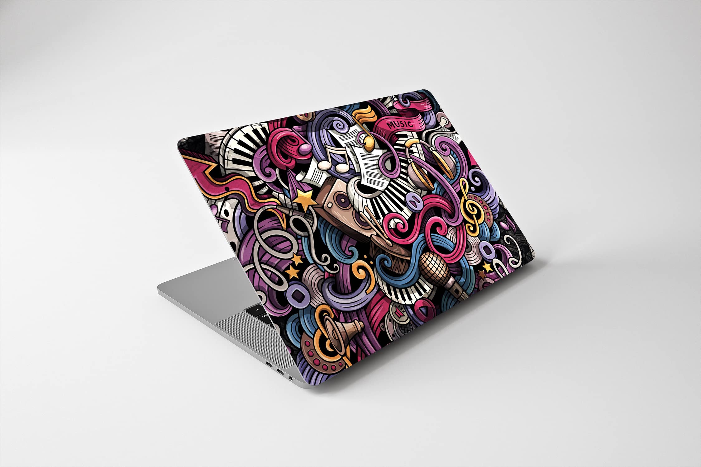 DWELLSINDIA® Music Doodle Skin/Sticker for Laptops Upto 15.6 Inch Suitable for HP, Lenovo, Dell, Acer, Asus (HD Quality) Pack of 1 (B0B5XPJ123) Amazon Price History, Amazon Price Tracker