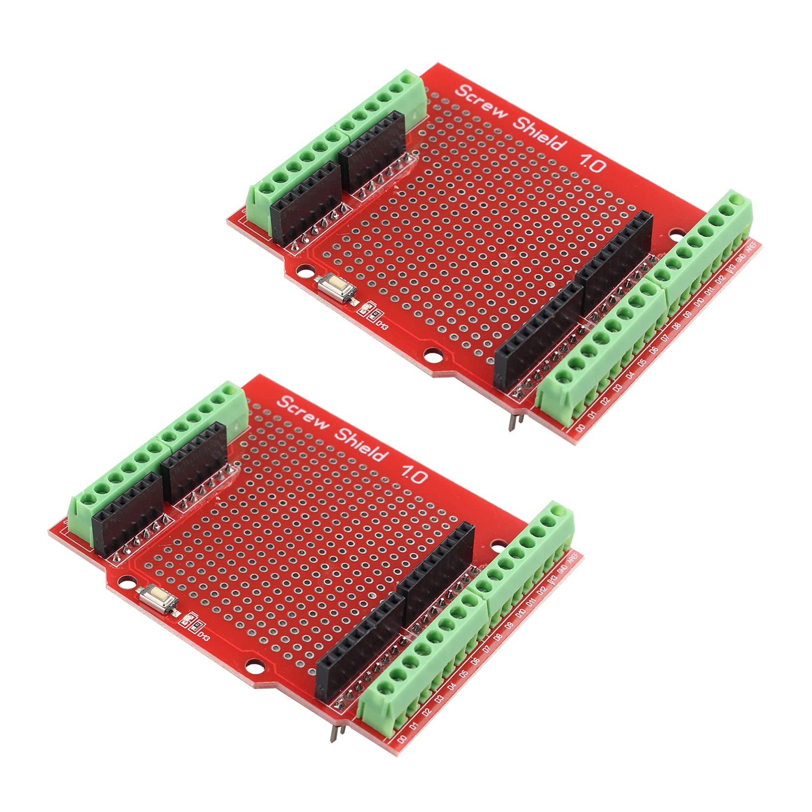 RUNCCI-YUN 82-teiliges PCB-Board-Kit – Doppelseitige Lochrasterplatten, Schraubklemmen, Jumper & Header Für Arduino & DIY-Lötprojekte