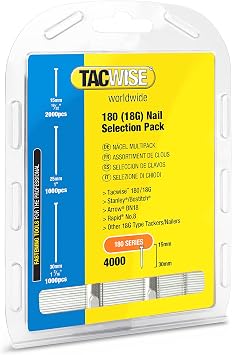Tacwise 0205 18-Gauge Brad Selection with 5/8-Inch, 1-Inch and 1-1/4 Inch Nails, 4000-Pack (0205)