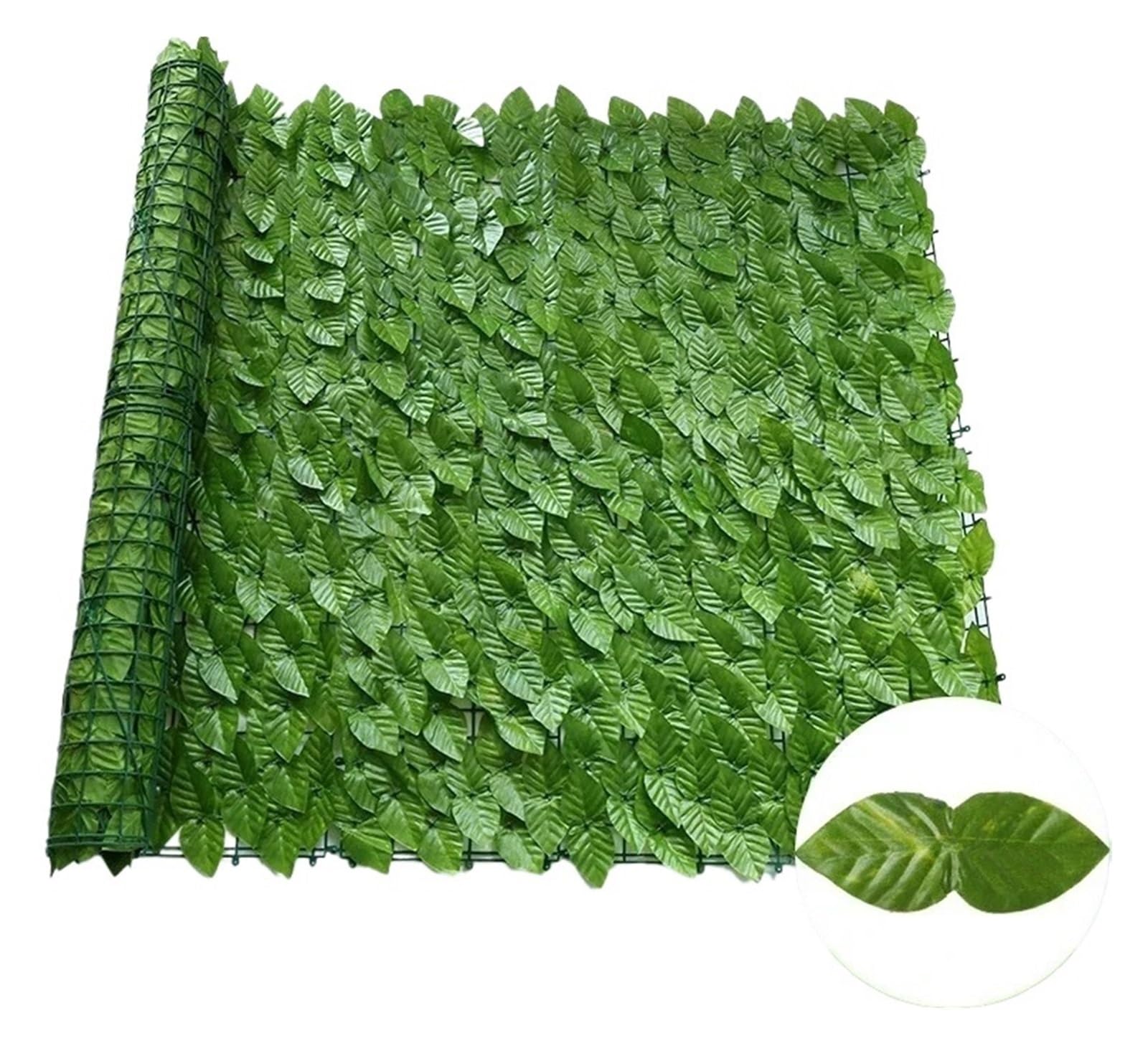 Garden Screening Artificial Leaf Privacy Fence Screen Fake Hedge Panels Balcony Ivy Leaves for Wall Garden Patio Decor(WL-PT-QLL,50X300CM)