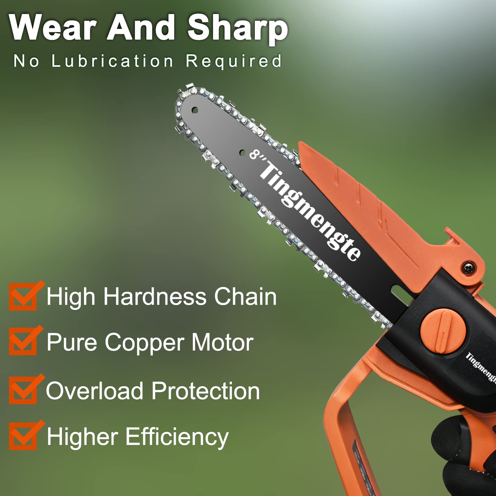 Snapklik.com : Mini Chainsaw 8 Inch, Cordless Mini Chainsaw Battery Powered