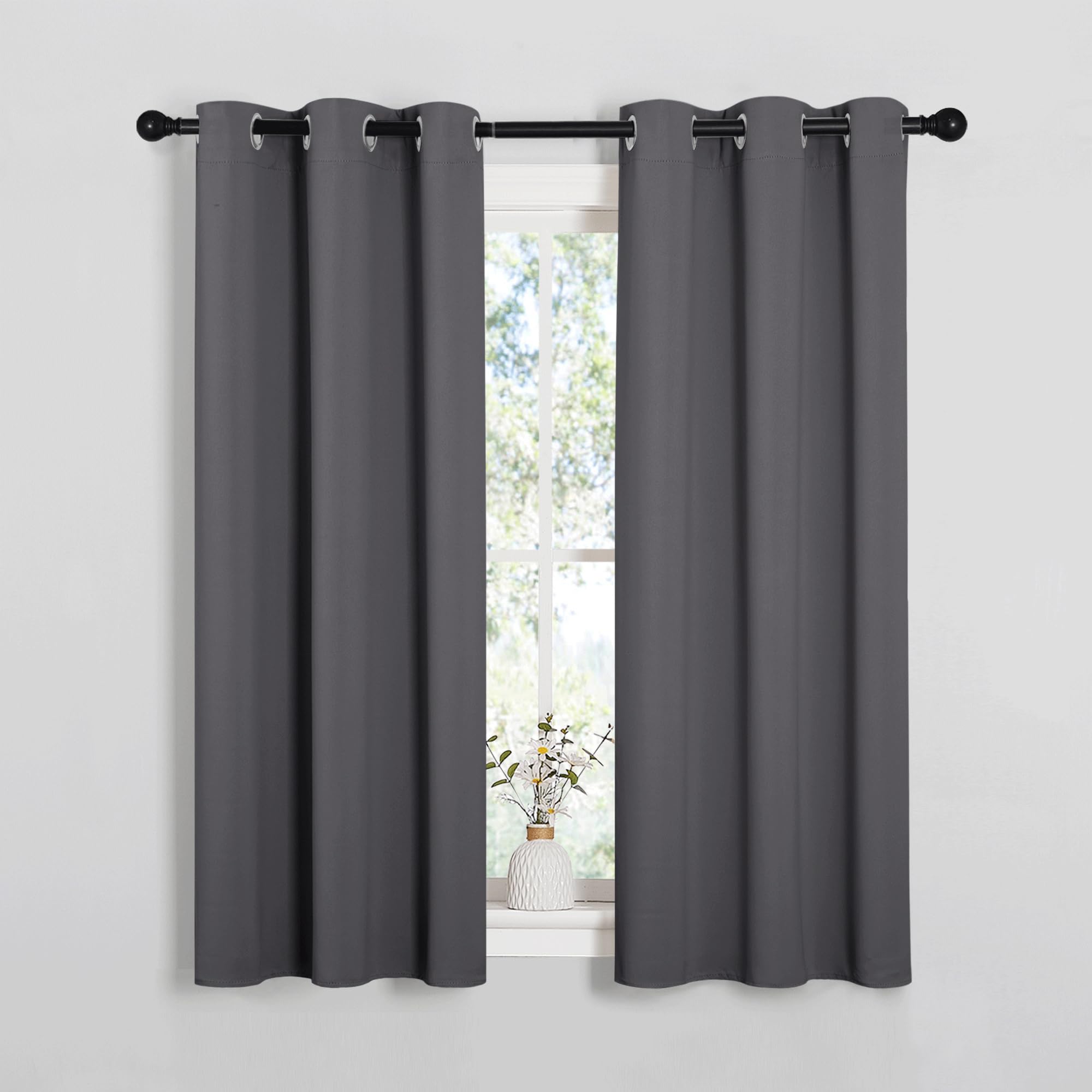 PONY DANCE Blackout Curtains with Eyelet for Bedroom