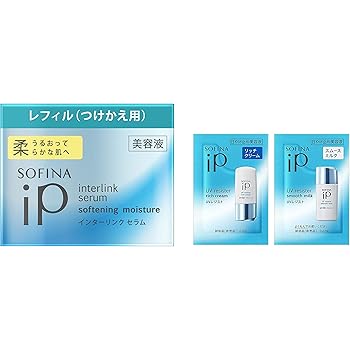 Amazon Amazon Co Jp限定 ソフィーナip アイピー インターリンクセラム うるおって柔らかな肌へ 柔 つけかえ 55g おまけ付セット 美容液 オールインワン 化粧水機能 乳液機能 ソフィーナip アイピー オールインワン 通販