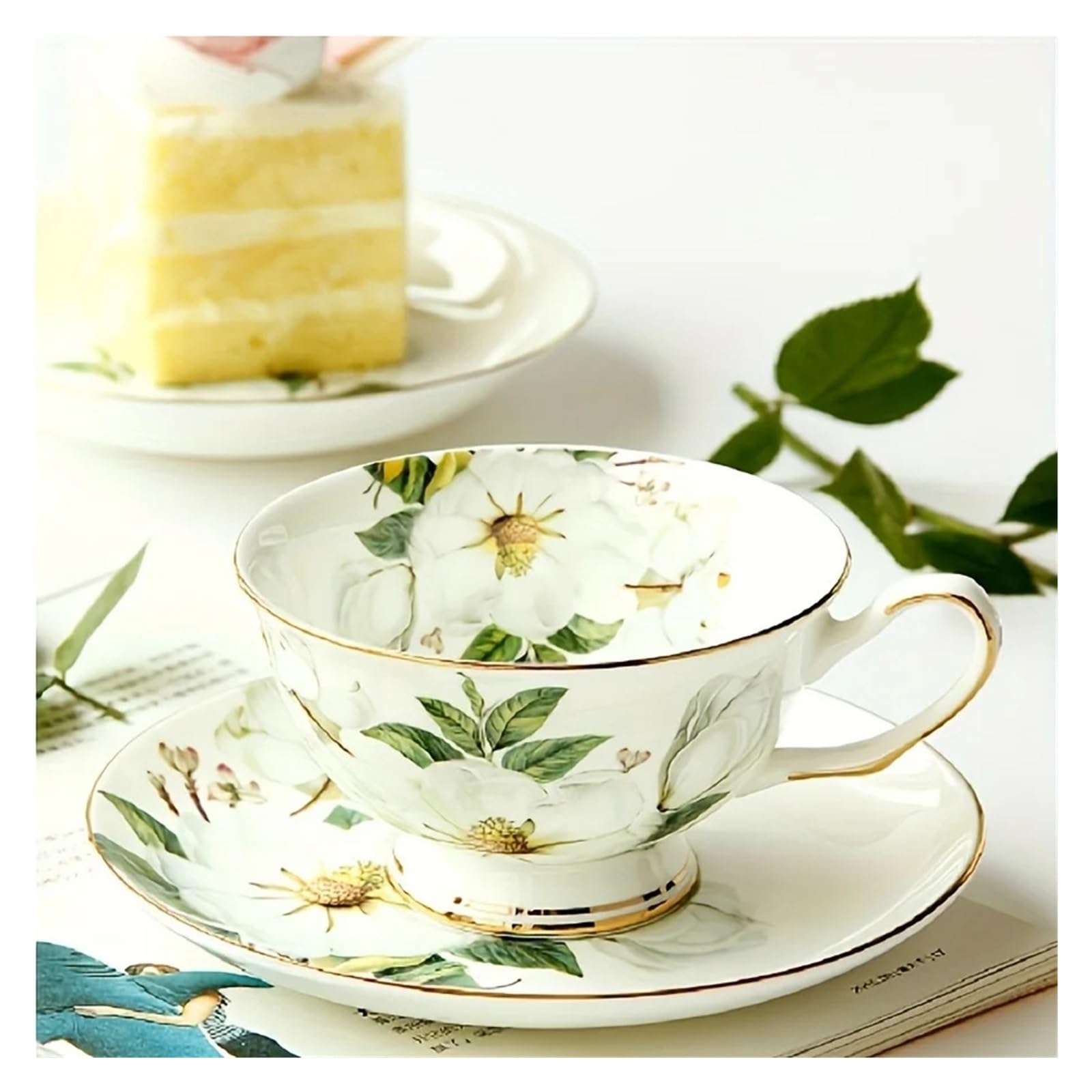 Tazas Y Jarras De Café Taza De Café Con Estampado De Flores Para Té Cacao Y Leche