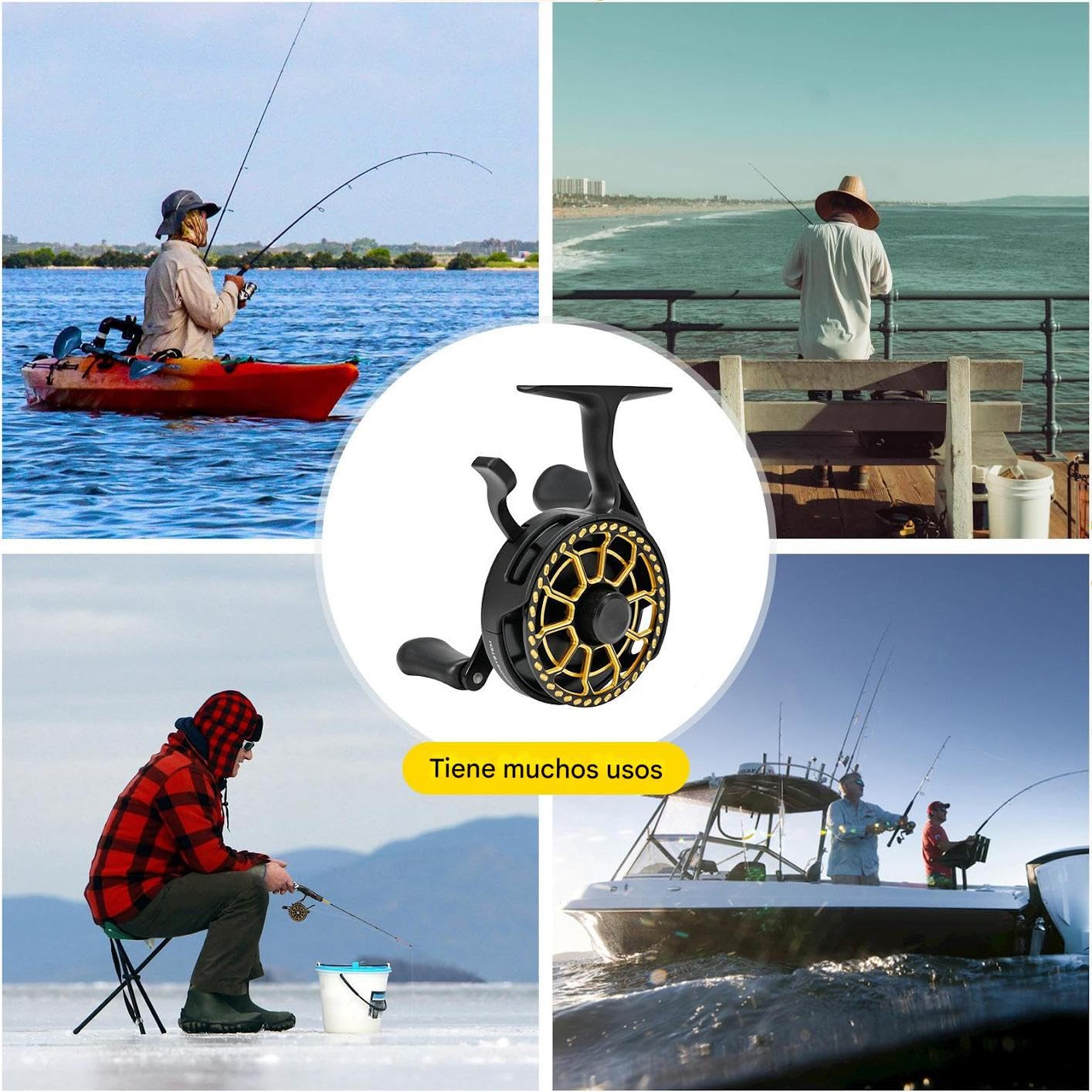 Carretes de Pesca Carrete De Fundición Ligero Y Suave