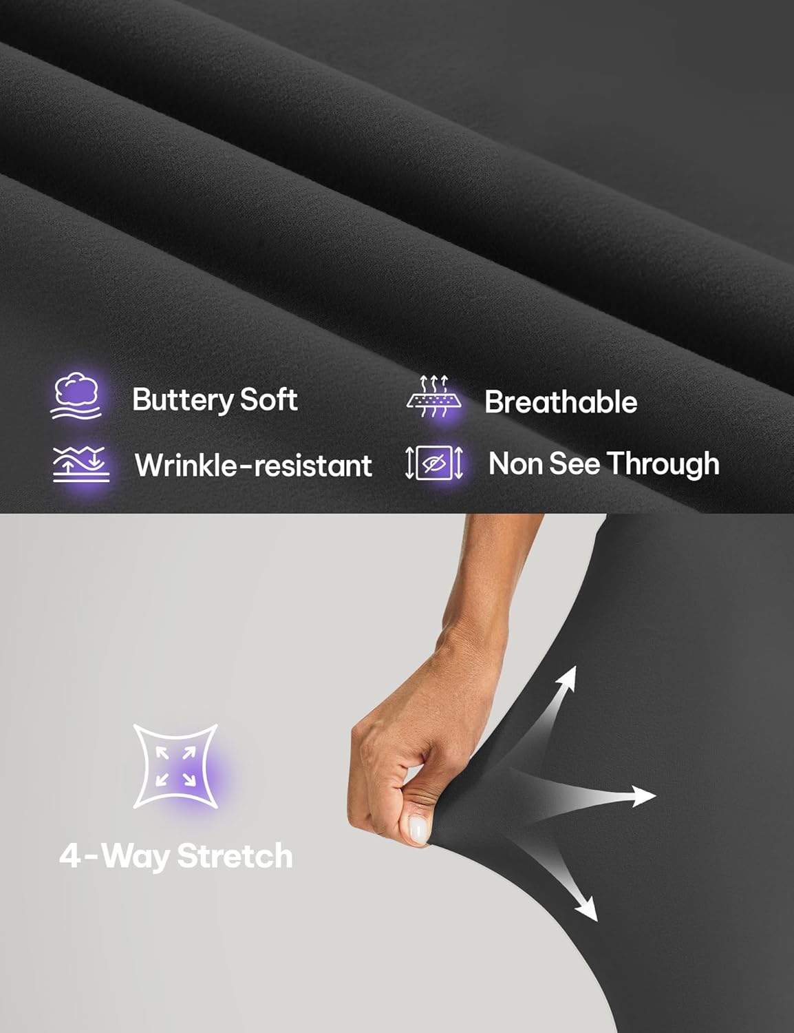 AVAMO Womens Dress Pants Straight Leg High Waisted Pull On Stretchy Work Pants Business Casual Slacks Office with Pockets - Image 5