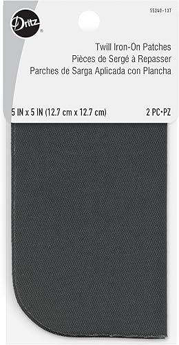 Miniatura 6 de Dritz Sarga, 5 x 5 pulgadas, 4 unidades, parches para planchar surtidos, colores oscuros