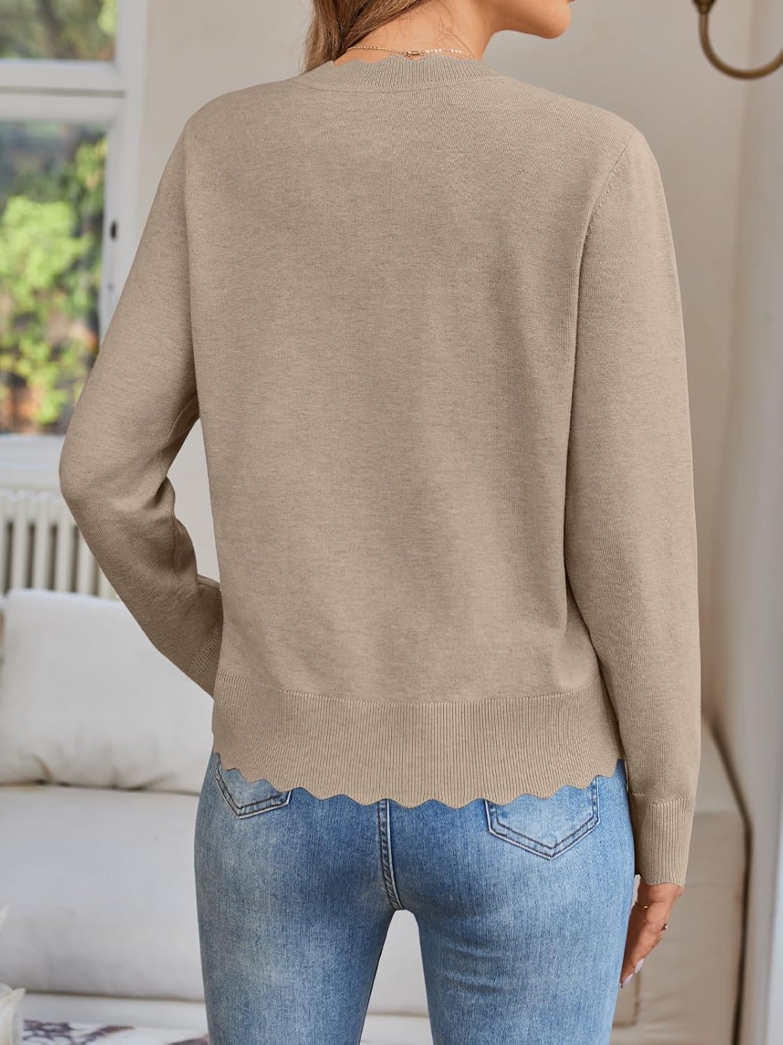 LILLUSORY Womens Cardigan Sweaters Long Sleeve Casual Lightweight Button Down V-Neck Fall Clothes 2026 - Image 4