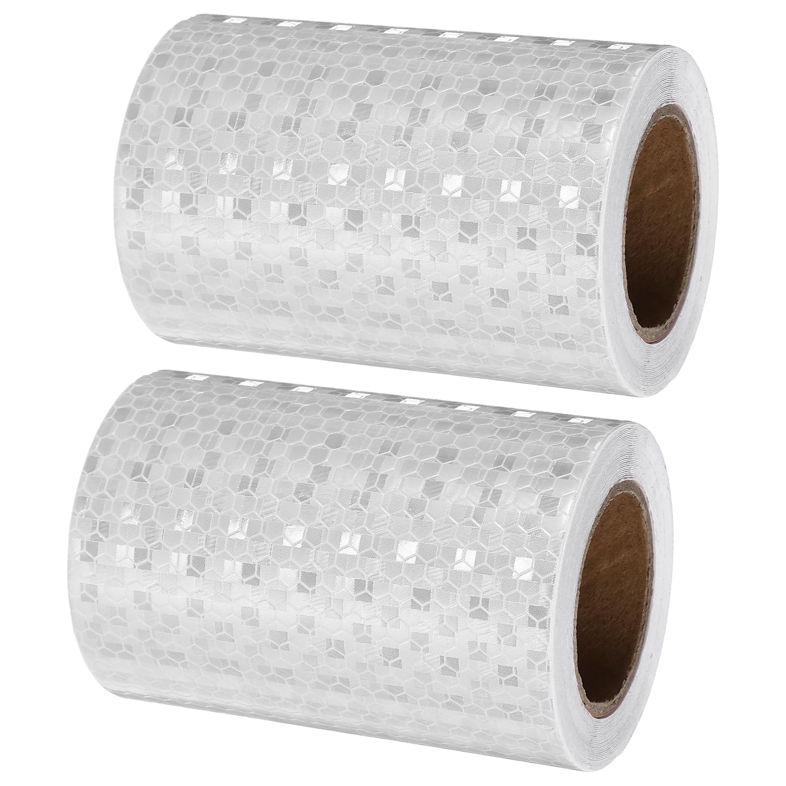 PATIKIL Reflective Tape, (4 Inch x 16.5 Ft, White) (2 Roll), Waterproof Self Adhesive Safety Warning Stickers Outdoor Night Reflector Tape, Suit for - Truck/Trailer/Car