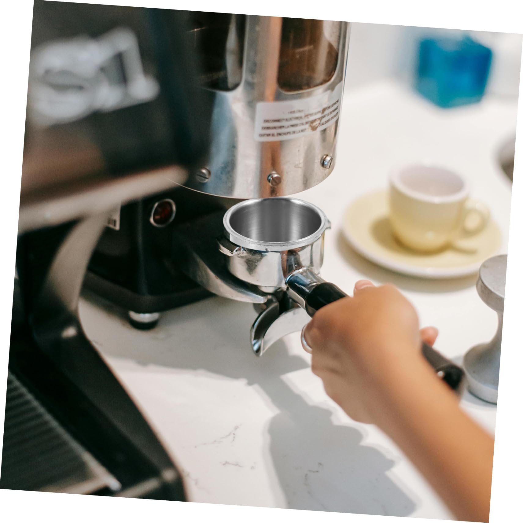 NAMOARLY 51mm Coffee Machine Filter Reusable Filter Reusable Espresso Filter Cups Stainless Steel Espresso Filter Coffee Filter Basket