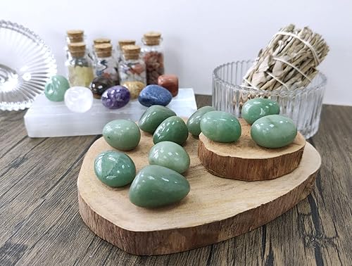 Miniatura 5 de MAIBAOTA Cristales de aventurina verde, cristales curativos naturales pulidos a granel, piedras preciosas de equilibrio de energía, piedras