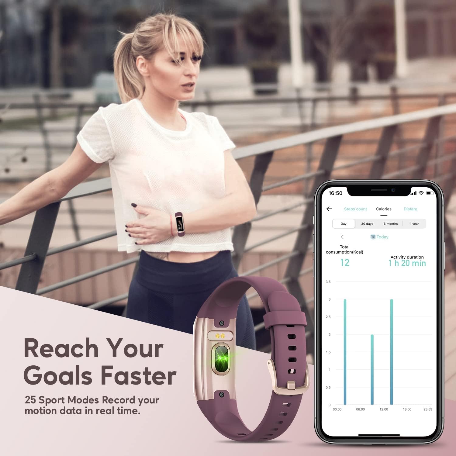 IMFRCHCS Fitness Tracker Activity Tracker with 1.1" AMOLED Color Display Smart Watch, 24/7Heart Rate Monitor, Indoor Outdoor Tracking, Sleep Monitor, 5 ATM Waterproof Step Counter Watch for Women Men