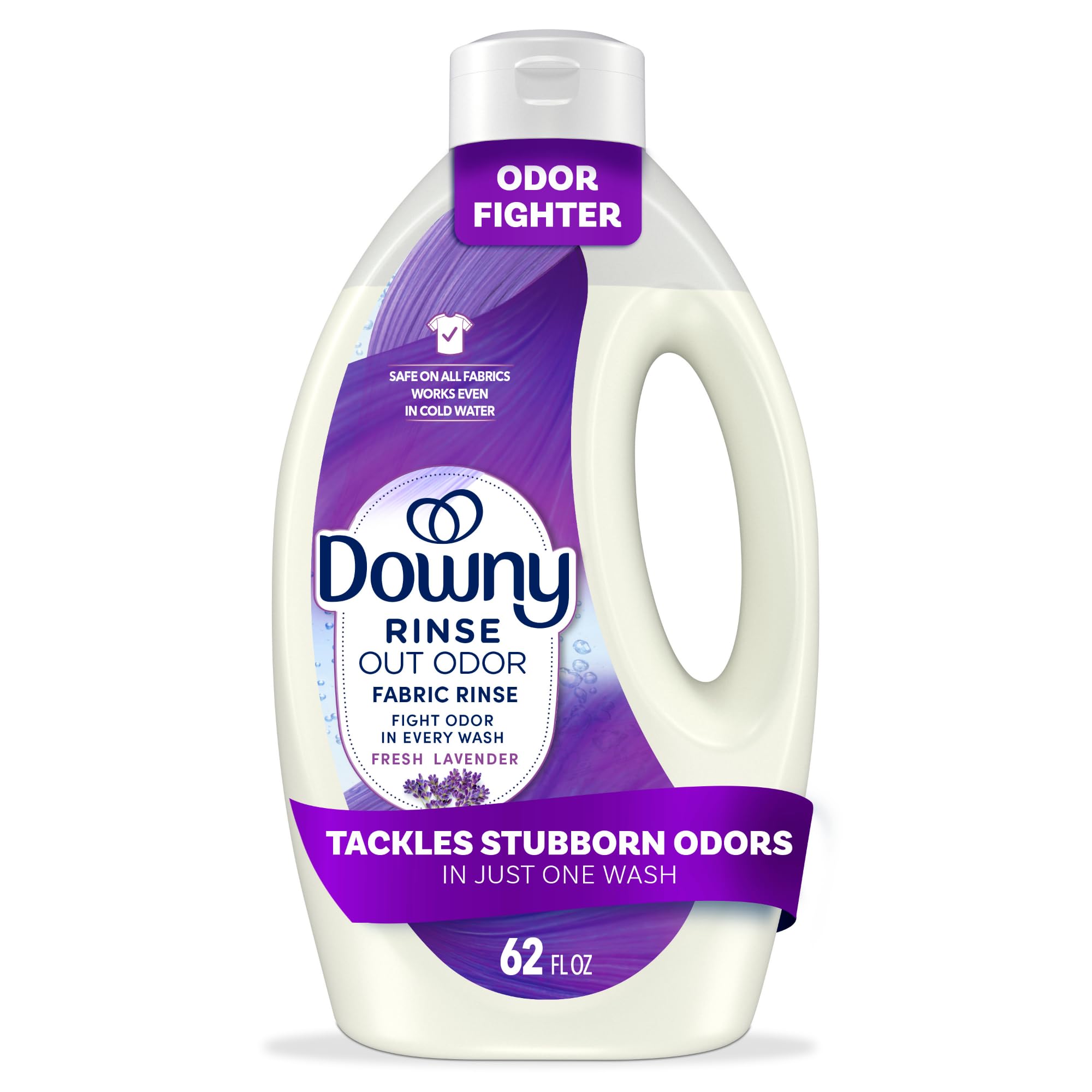 Downy Rinse Laundry Odor Remover Fresh Lavender Scent 62 FL OZ Fabric Softener and Laundry Odor Removal Rinse