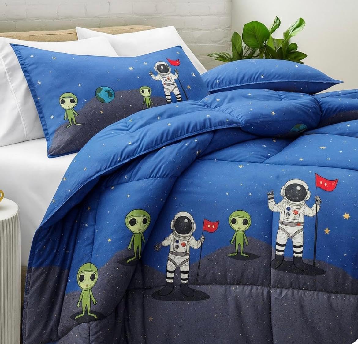3-Piece Kids Bedding Set – Single Bed Comforter, Matching Single Bedsheet & 1 Pillow Cover – for Children’s Room(90X60 inch) (Cartoon 25)-image-8