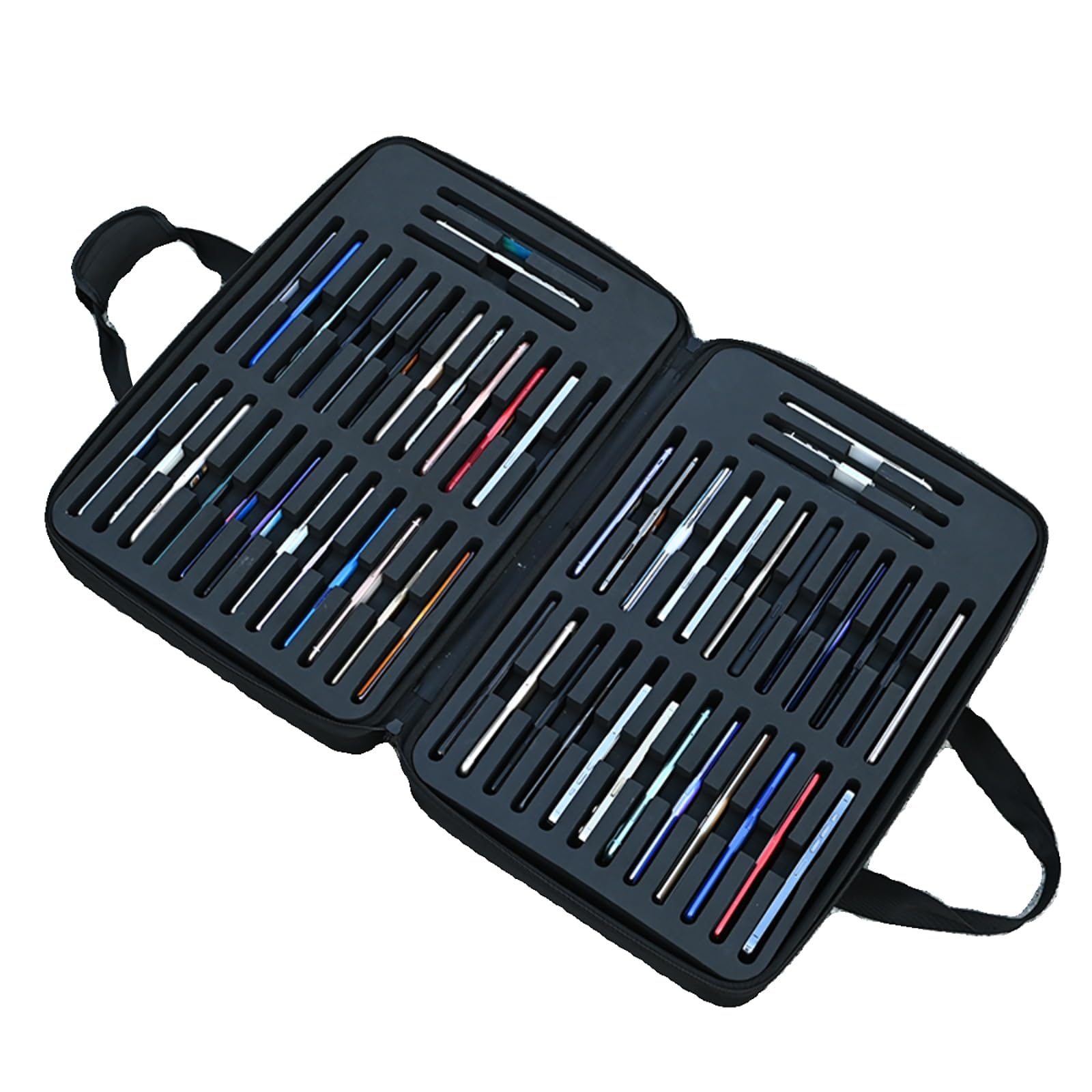 Czarna Torba do Przechowywania Telefonu Komórkowego, Może Być Noszona W Ręku, EVA Hard Shell Wodoodporna Torba Podróżna do Biura w Klasie(47 * 31 * 17cm/18.5 * 12 * 7in)