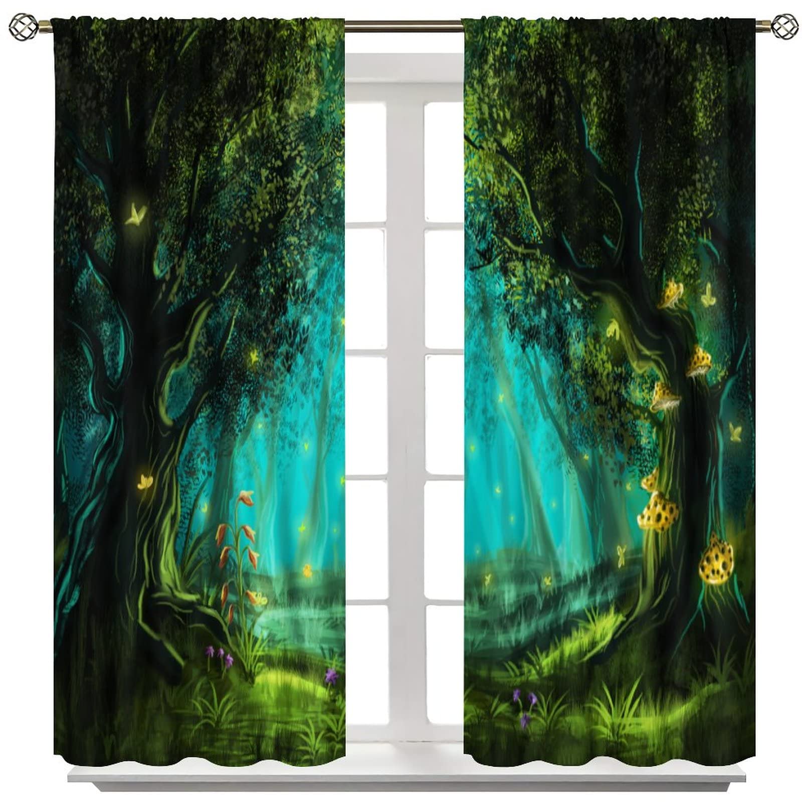 八重森みに ゴシック風デート服 カーテン 100×178cm 遮光あり Amazon｜ファンタジーネイチャーカーテン 窓用 ゴシックゲート