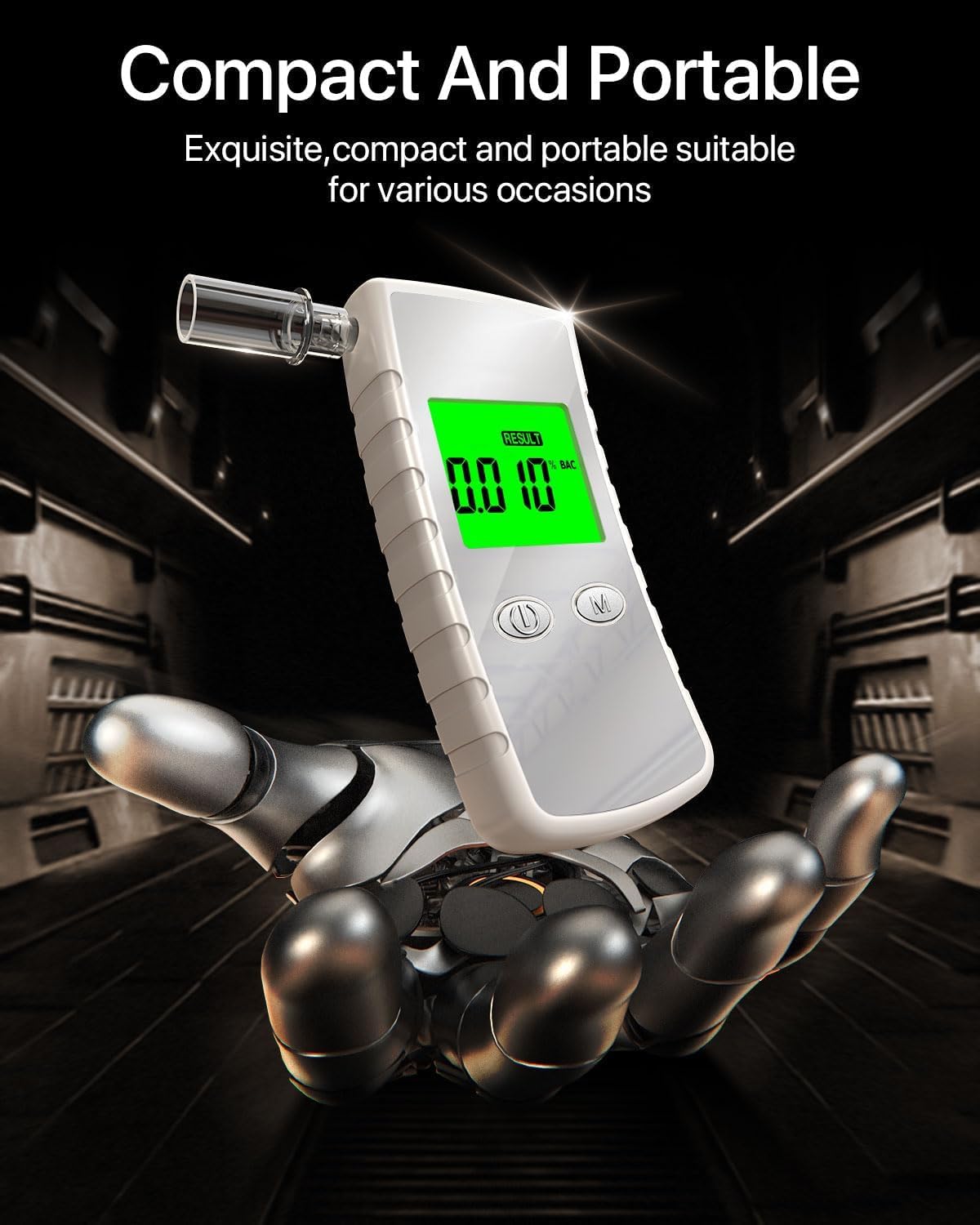 2026 Etilometro Portatile Certificato, Alcol Test con Display Digitale LCD, Etilometro Portatile per Uso Domestico, Etilometro Professionale con 10 Alkoholmessgerät