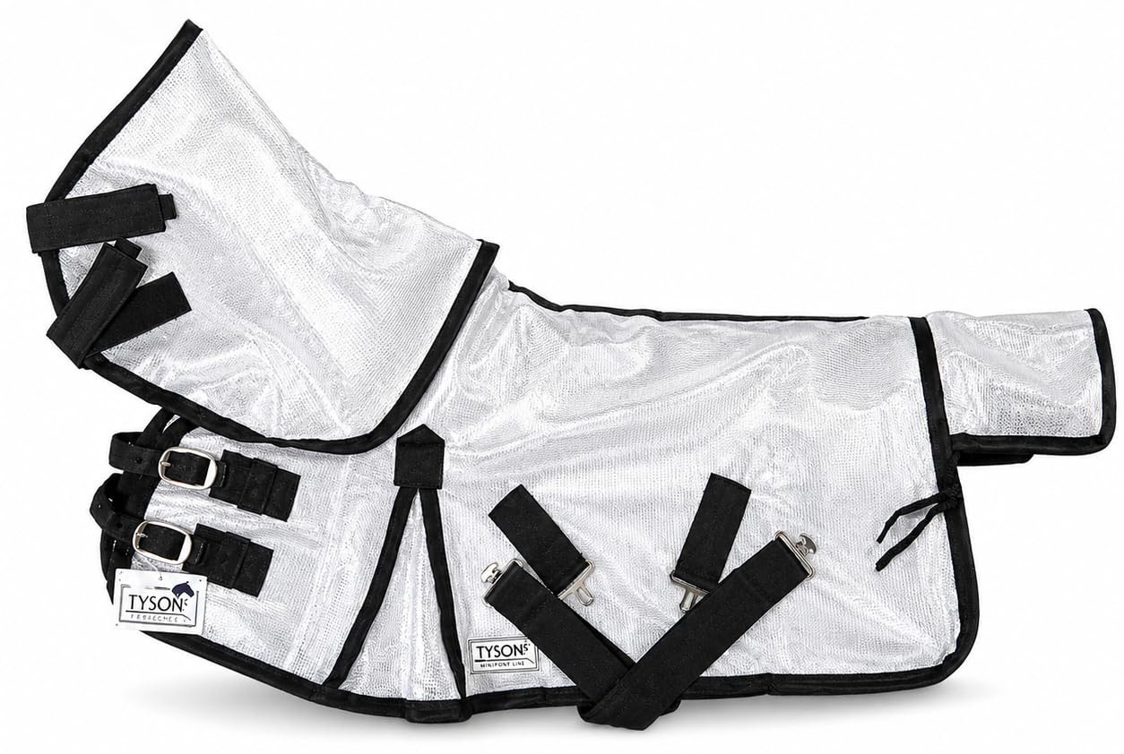 Fliegendecke + Halsteil, abnehmbar Netz fest 65 70 75 80 85 90 95 100 cm Minishetty Falabella Shetty Fohlen Tysons Breeches (90 cm)