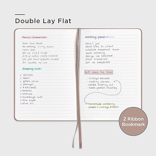 Miniatura 5 de &And Per Se Cuaderno rayado, 160 páginas, tamaño A5, de 5.7 x 8 pulgadas, cuaderno de papel grueso con rayas universitarias para escribir, cuadernos