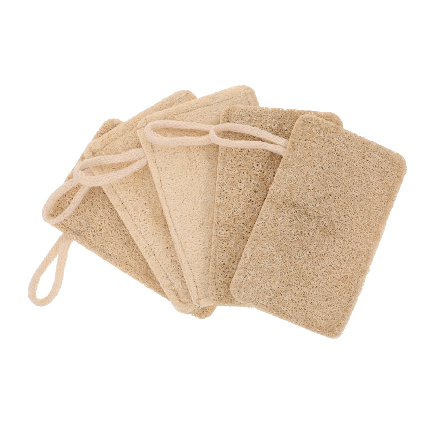 FRCOLOR 6Pcs Natural Loofah Dish Sponge Soft and Absorbent Kitchen Cleaning Scrubber Pads Versatile and Lightweight for Dishwashing and Household Use