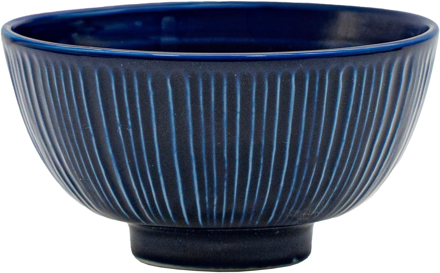 Aito Seisakusho Sogi Rice Bowl, Diameter Approx. 4.3 inches (11 cm), Microwave Safe, Dishwasher Safe, Mino Ware, Navy, Made in Japan