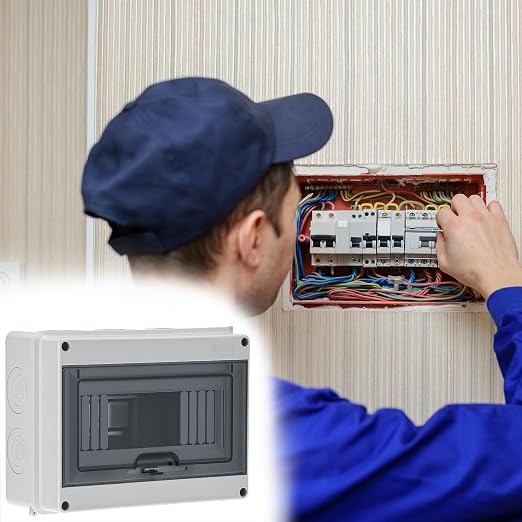 Caja de distribución 8 vías QWORK IP65 resistente al agua miniatura 8