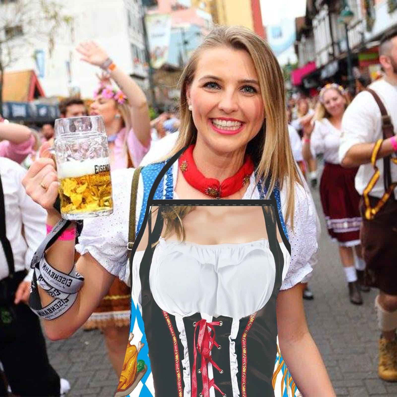 Samuliy Tablier Oktoberfest | Tablier De Cuisine Oktoberfest – Décorations Douces Pour Grillades